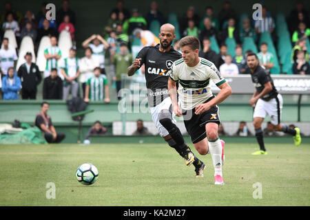 Curitiba, Brasile. 24Sep, 2017. coritiba x botafogo rj, match valido per il venticinquesimo turno del campionato brasiliano 2017, tenutosi a estádio grandi antonio couto pereira a Curitiba, pr. Credito: Guilherme artigas/fotoarena/alamy live news Foto Stock