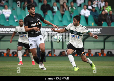 Curitiba, Brasile. 24Sep, 2017. coritiba x botafogo rj, match valido per il venticinquesimo turno del campionato brasiliano 2017, tenutosi a estádio grandi antonio couto pereira a Curitiba, pr. Credito: Guilherme artigas/fotoarena/alamy live news Foto Stock