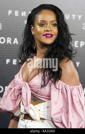 Madrid, Spagna. 23 Settembre 2017. Rihanna partecipa alla Fenty Beauty di Rihanna Launch il 23 settembre 2017 a Madrid, Spagna. | Verwendung weltweit/picture Alliance Credit: dpa/Alamy Live News Foto Stock