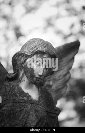 Princeton, new jersey - aprile 26, 2017: un angelo statua segna un luogo di sepoltura in questo cimitero storico, di proprietà di Nassau chiesa presbiteriana. Foto Stock