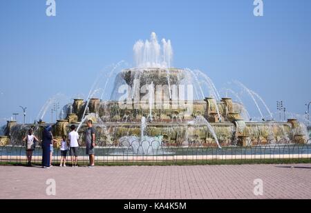 Buckingham Fountain in Chicago Foto Stock