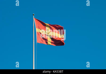 Bandiera di Skåne, Svezia. Foto Stock