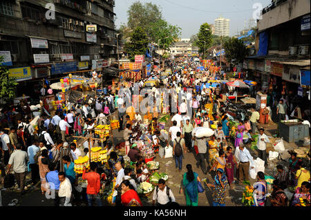 Il mercato dei fiori, dadar, Mumbai, Maharashtra, India, Asia Foto Stock