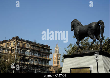 Statua equestre kala ghoda fort, Mumbai, Maharashtra, India, Asia Foto Stock