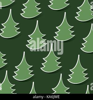 Il verde di alberi di Natale sfondo pattern design in liberamente scalabile e in formato vettoriale modificabile Illustrazione Vettoriale