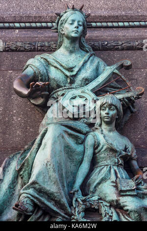 Cracovia in Polonia - Giugno 2012: monumento mickiewicz Foto Stock