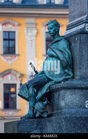 Cracovia in Polonia - Giugno 2012: monumento mickiewicz Foto Stock