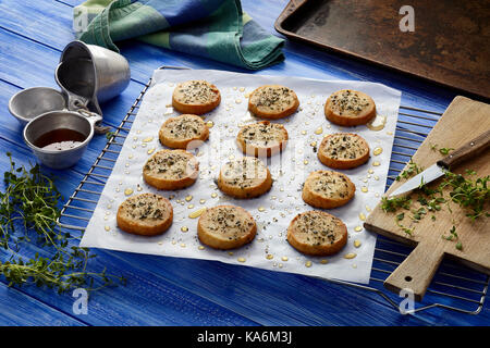 Miele e formaggi di capra i cookie Foto Stock