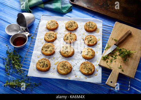 Miele e formaggi di capra i cookie Foto Stock