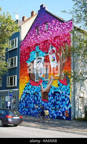 Graffiti street art in Hannover Germania Foto Stock