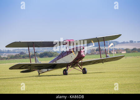 Duxford, UK. 24Sep, 2017. DeHavilland Tiger Moth al Duxford Battle of Britain Air Show di Duxford, UK. Credito: Julian Elliott/Alamy Live News Foto Stock