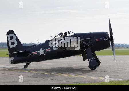 Duxford, UK. 24Sep, 2017. Vintage aereo al Duxford Battle of Britain Air Show di Duxford, UK. Credito: Julian Elliott/Alamy Live News Foto Stock