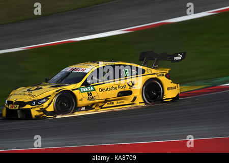 24.09.2017, Red Bull Ring, Spielberg, dtm 2017, 16.lauf red bull ring,22.09.-24.09.2017 , im Bild Timo Glock (deu#16) BMW team rmr, Deutsche Post bmw m4 dtm foto: cronos/hasan bratic Foto Stock