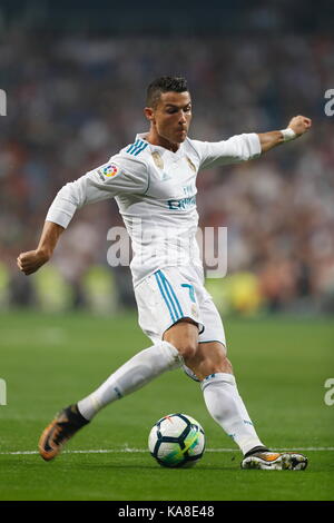 Cristiano ronaldo (reale), 20 settembre 2017 - CALCIO : spagnolo "la liga santander' match tra il real madrid cf 0-1 Real Betis al Santiago Bernabeu Stadium in madrid, Spagna. (Foto di mutsu kawamori/aflo) [3604] Foto Stock