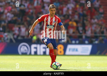 Madrid, Spagna. 23 Sep, 2017. gabi (atletico) calcio/calcetto : spagnolo "la liga santander' match tra Atletico de Madrid 2-0 sevilla fc a Wanda metropolitano stadium in madrid, spagna . credito: mutsu kawamori/aflo/alamy live news Foto Stock