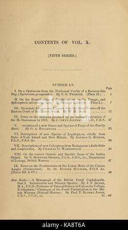Gli Annali e la rivista di storia naturale29869759 BHL Foto Stock