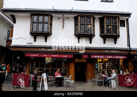 Pret a manger bistro caffè nella città di Canterbury nel Kent REGNO UNITO Settembre 2017 Foto Stock