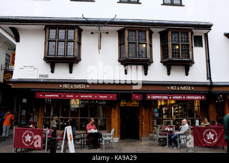 Pret a manger bistro caffè nella città di Canterbury nel Kent REGNO UNITO Settembre 2017 Foto Stock