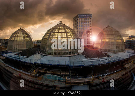 Chelsea Design Centre di Londra al tramonto Foto Stock