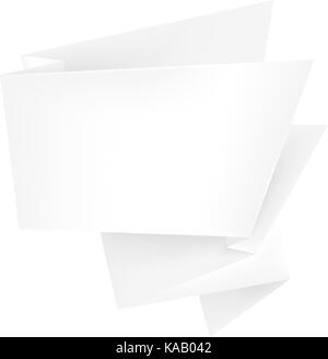 Utilizzare in tutti i vostri disegni. bianco discorso astratto di bolla in stile origami. illustrazione vettoriale di un elemento grafico. Illustrazione Vettoriale