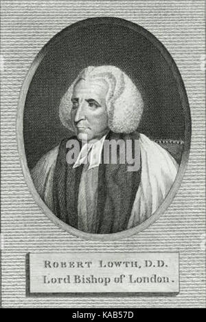 Una fotografia di Robert Lowth, un influente studioso e teologo del XVIII secolo noto per il suo lavoro sulla critica biblica e la grammatica. Questa immagine fa parte di una collezione storica di immagini utilizzate in opere educative e accademiche. Foto Stock