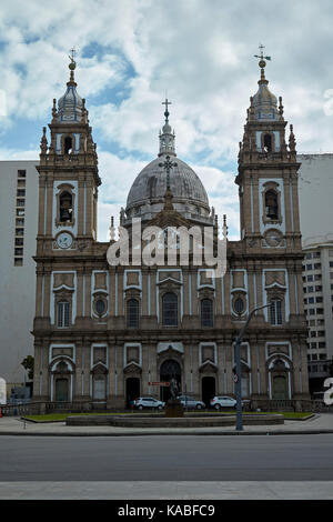 Chiesa di Candelária (edificio iniziato nel 1775), Centro, Rio de Janeiro, Brasile, Sud America Foto Stock