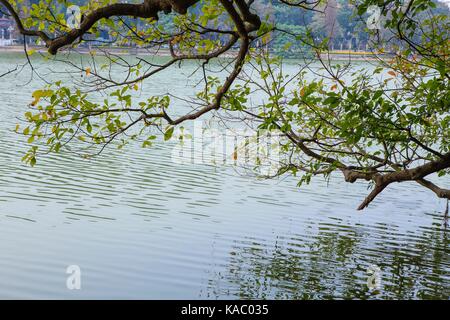 Il lago Hoan Kiem, Hanoi, Vietnam Foto Stock