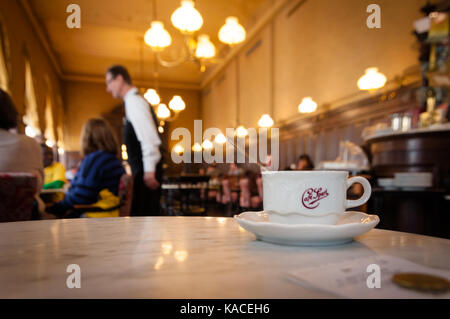 Interno del famoso cafe sperl, eleganti cafè house di vienna Foto Stock