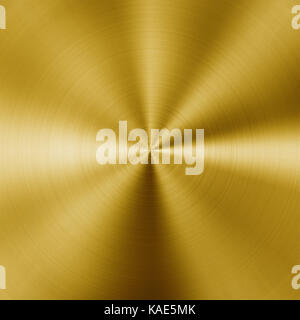 Circolare Lucido metallo dorato sfondo Foto Stock