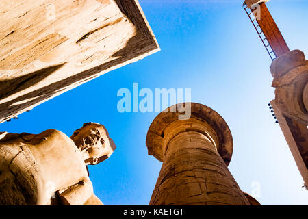 Statua del tempio di Karnak a Luxor, Egitto Foto Stock