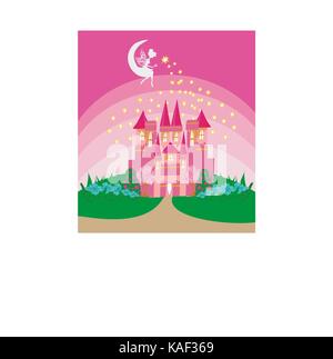 Magic fiabesco Castello principessa Illustrazione Vettoriale