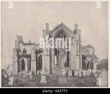 Melrose Abbey, Scozia Foto Stock