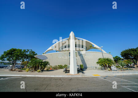 Vista esterna di lax tema edificio sulla mattina di Los Angeles, california, Stati Uniti Foto Stock