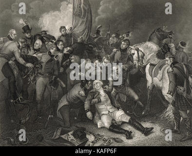 La morte di Ralph abercromby, Battaglia di Alessandria 1801 Foto Stock