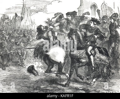 Assassinio di Wat Tyler da walworth, 1381 Foto Stock