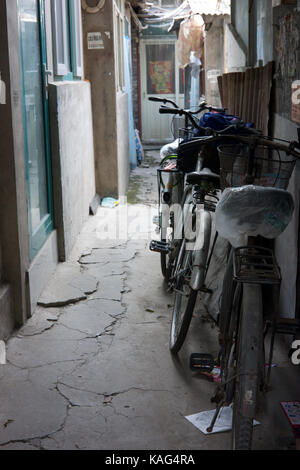 Vicolo hutong a beilouguxiang a Pechino Foto Stock