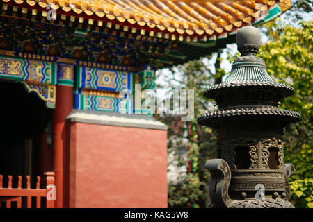 La gronda presso il tempio dei Lama di Pechino Foto Stock