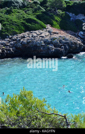 Cala anguila su maiorca isole baleari in Spagna Foto Stock