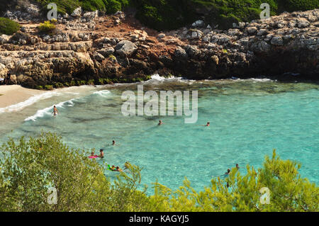 Cala anguila su maiorca isole baleari in Spagna Foto Stock