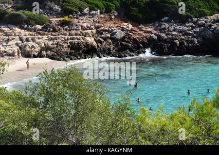 Cala anguila su maiorca isole baleari in Spagna Foto Stock