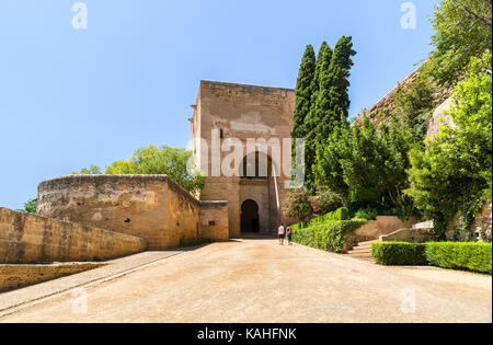 Moresco, Puerta de la Justicia, Alhambra, Granada, Sito Patrimonio dell'Umanità dell'UNESCO, Andalusia, Spagna Foto Stock