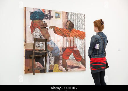 Londra, Regno Unito. 26 Sep, 2017. Saatchi Gallery iconoclasti ESPOSIZIONE: ARTE fuori il mainstream. Nuova mostra con i lavori di tredici artisti contemporanei. Credito: Guy Corbishley/Alamy Live News Foto Stock