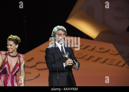 San Sebastian, Euskadi, Spagna. 26 Sep, 2017. Ricardo Darin riceve premio donostia durante il sessantacinquesimo san sebastian film festival il 26 settembre 2017 a san sebastian, Spagna. Credito: jack abuin/zuma filo/alamy live news Foto Stock