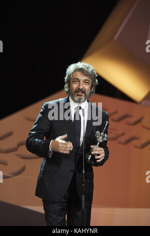 San Sebastian, Euskadi, Spagna. 26 Sep, 2017. Ricardo Darin riceve premio donostia durante il sessantacinquesimo san sebastian film festival il 26 settembre 2017 a san sebastian, Spagna. Credito: jack abuin/zuma filo/alamy live news Foto Stock