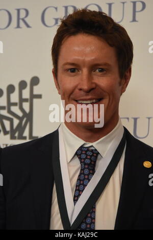 New York, New York, Stati Uniti d'America. Xxv Sep, 2017. SCOTT DIXON a grandi leggende dello sport cena presso l'Hotel Hilton. Credito: Jeffrey Geller/ZUMA filo/Alamy Live News Foto Stock