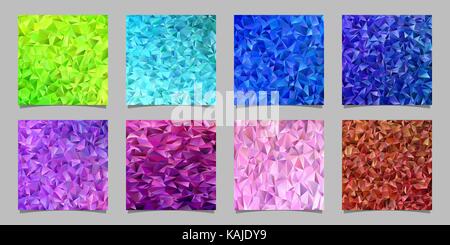 Astratta geometrica modello triangolo set di sfondo - vettore design mosaico da triangoli colorati Illustrazione Vettoriale