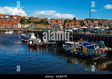 Whitby Harbour, Whitby, North Yorkshire Foto Stock