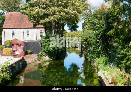 Il grande fiume Stour presso i frati, Canterbury Foto Stock