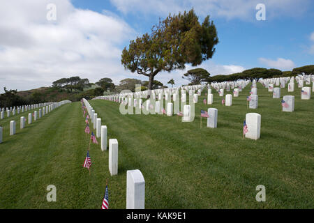 Fort Rosecrans Cimitero Nazionale, San Diego, California, Stati Uniti d'America Foto Stock