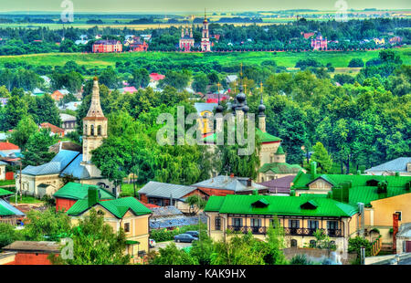 Vista aerea di Suzdal, un sito patrimonio mondiale dell'unesco in Russia Foto Stock